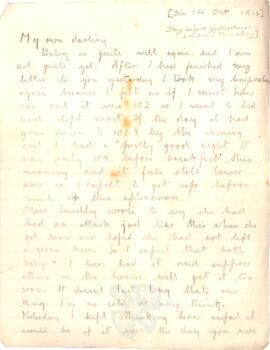 Letter from Ruth to George Mallory, c. 14 October 1916