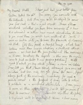 Letter from George to Ruth Mallory, 19 December 1918