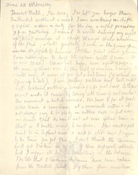 Letter from George to Ruth Mallory, 28 June 1916