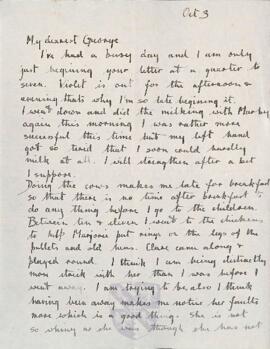 Letter from Ruth to George Mallory, 3 October 1918