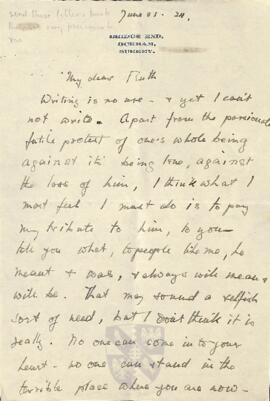 Letter of Condolence from Mary Anne O'Malley to Ruth Mallory