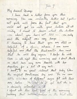 Letter from Ruth to George Mallory, 7 January 1919