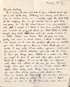 Letter from Ruth to George Mallory, 26 September 1916