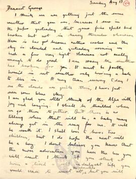 Letter from Ruth to George Mallory, 13  August 1916