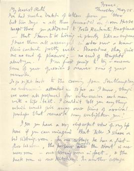 Letter from George to Ruth Mallory, 25 May 1916