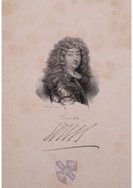 Portrait print of Louis XIV