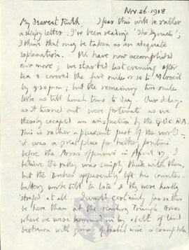 Letter from George to Ruth Mallory, 26 November 1918