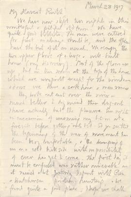 Letter from George to Ruth Mallory, 28 March 1917