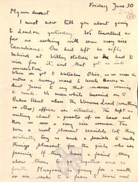 Letter from Ruth to George Mallory, 30 June 1916