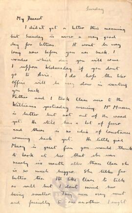 Letter from Ruth to George Mallory, c. 1916