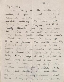 Letter from Ruth to George Mallory, 11 February 1917