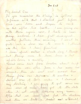 Letter from Ruth to George Mallory, 2 -3 January 1917