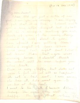 Letter from Ruth to George Mallory, 13 December 1916