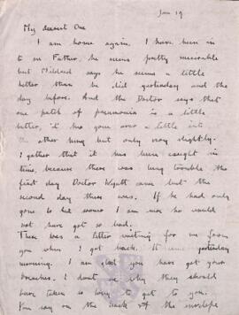 Letter from Ruth to George Mallory, 19  January 1917