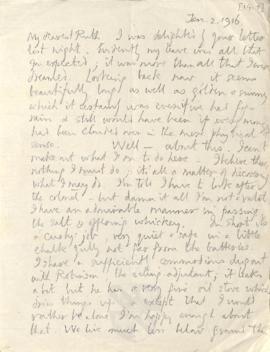 Letter from George to Ruth Mallory, 2 January 1917