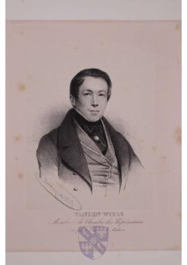 Portrait print of Adolphe Van den Wiele