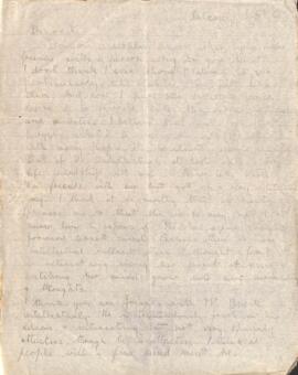 Letter from Ruth to George Mallory, 9 September 1916