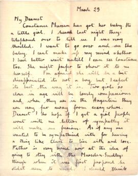 Letter from Ruth to George Mallory, 23 March 1917