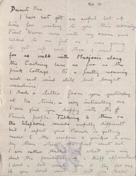 Letter from Ruth to George Mallory, 13 February 1917