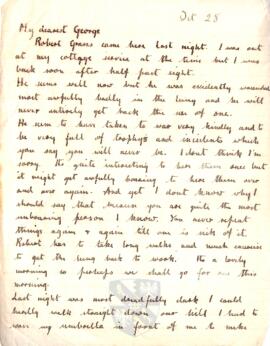 Letter from Ruth to George Mallory, 28 October 1916