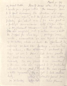 Letter from George to Ruth Mallory, 21 March 1917