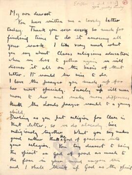 Letter from Ruth to George Mallory, c. 3 July 1916