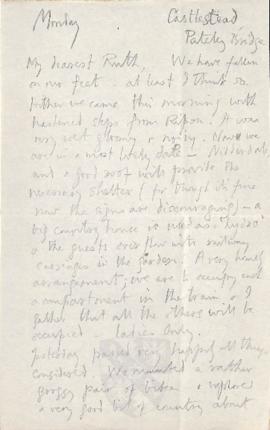 Letter from George to Ruth Mallory, 9 August 1915