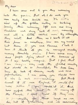 Letter from Ruth to George Mallory, c. 6 July 1916