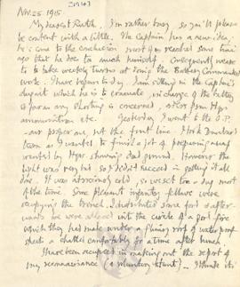 Letter from George to Ruth Mallory, 25 November 1916