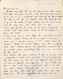 Letter from Ruth to George Mallory, c. 3 October 1916