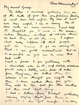 Letter from Ruth to George Mallory, 2 August 1916