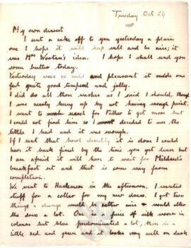 Letter from Ruth to George Mallory, 24 October 1916