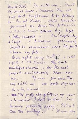 Letter from George to Ruth Mallory, 10 May 1916