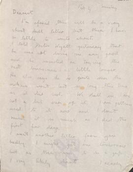 Letter from Ruth to George Mallory, 4 February 1917