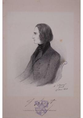 Portrait print of Franz Liszt