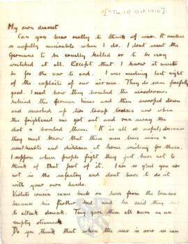 Letter from Ruth to George Mallory, c. 10 October 1916