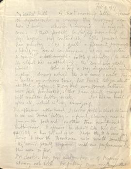 Letter from George to Ruth Mallory, 9 February 1917