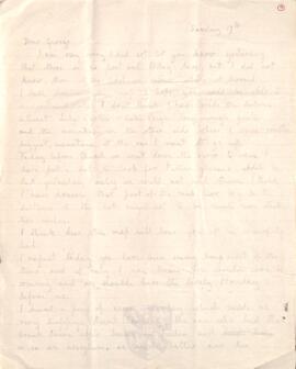 Letter from Ruth Turner to George Mallory, 17-18 May 1914