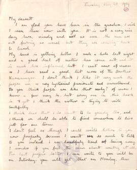 Letter from Ruth Turner to George Mallory, 28 May 1914