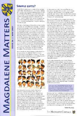 Magdalene Matters, May 2007