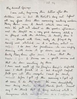 Letter from Ruth to George Mallory, 24 October 1918