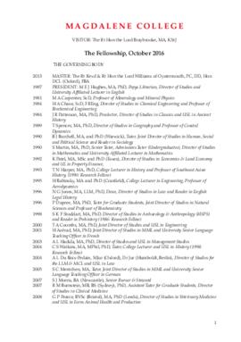 Magdalene College Magazine