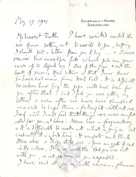 Letter from George to Ruth Mallory, 17 May 1921