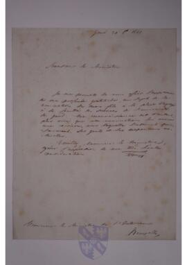 Letter from François Donny to Jean-Sylvain Van de Weyer