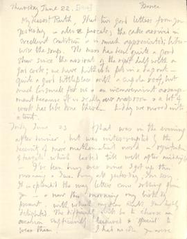 Letter from George to Ruth Mallory, 23 June 1916