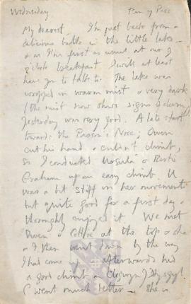 Letter from George to Ruth Mallory, 4 August 1915