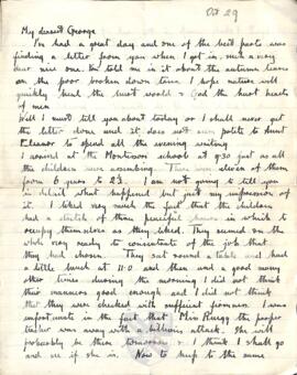 Letter from Ruth to George Mallory, 29 October 1918