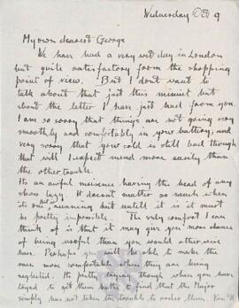 Letter from Ruth to George Mallory, 9 October 1918