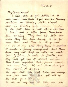 Letter from Ruth to George Mallory, 11 March 1917