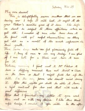 Letter from Ruth to George Mallory, 25 November 1916